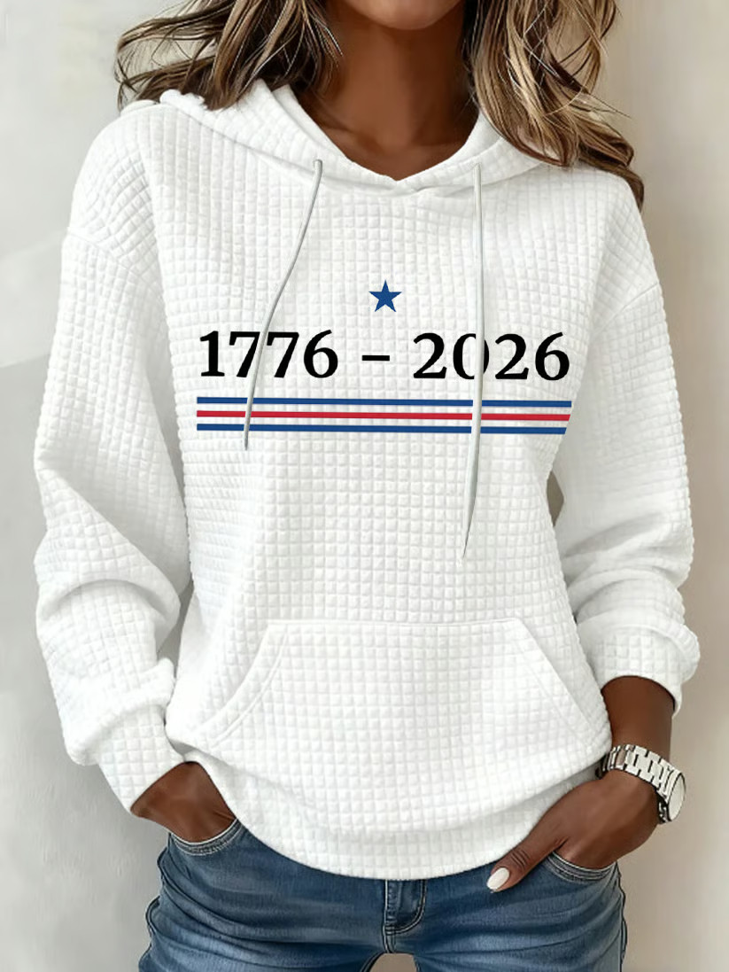 America 250th Anniversary 1776 2026 Hoodie Women's Fourth Of July Clothes Gifts