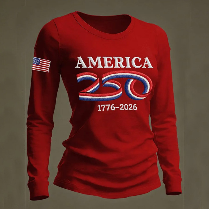 America 250th Anniversary 1776 2026 Long Sleeve Shirt Patriotic Apparel Fourth Of July Presents