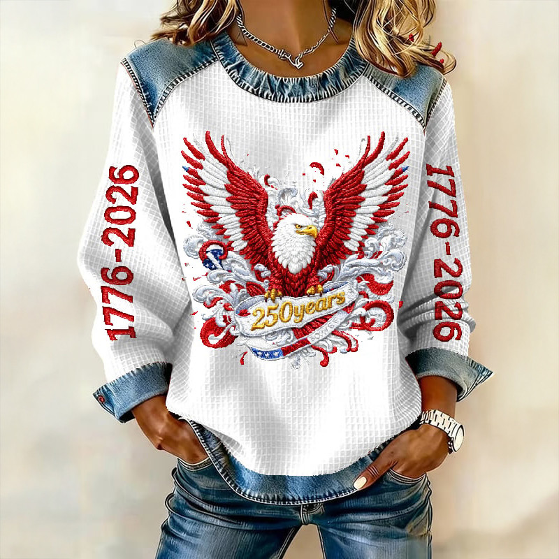 America 250th Anniversary 1776 2026 Patriotic Eagle Sweatshirt Best 4th Of July Apparel