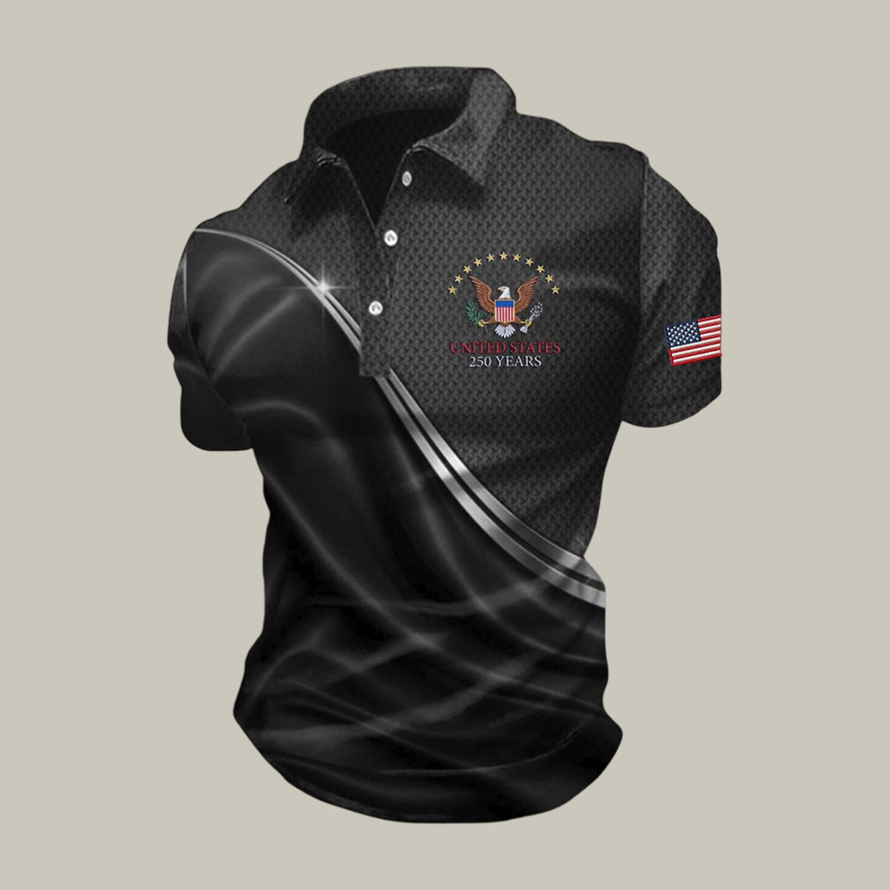 America 250th Anniversary 1776 2026 Polo Shirt 4th Of July Attire Patriotic Gift For Husband