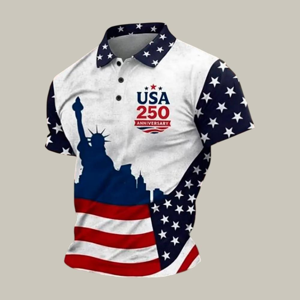 America 250th Anniversary 1776 2026 Polo Shirt 4th Of July Outfit Ideas Patriotic Present Idea