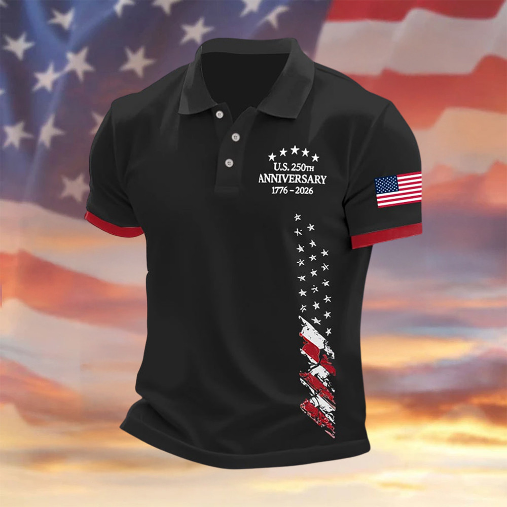 America 250th Anniversary 1776 2026 Polo Shirt America's 250th Birthday Clothes 4Th Of July Gifts