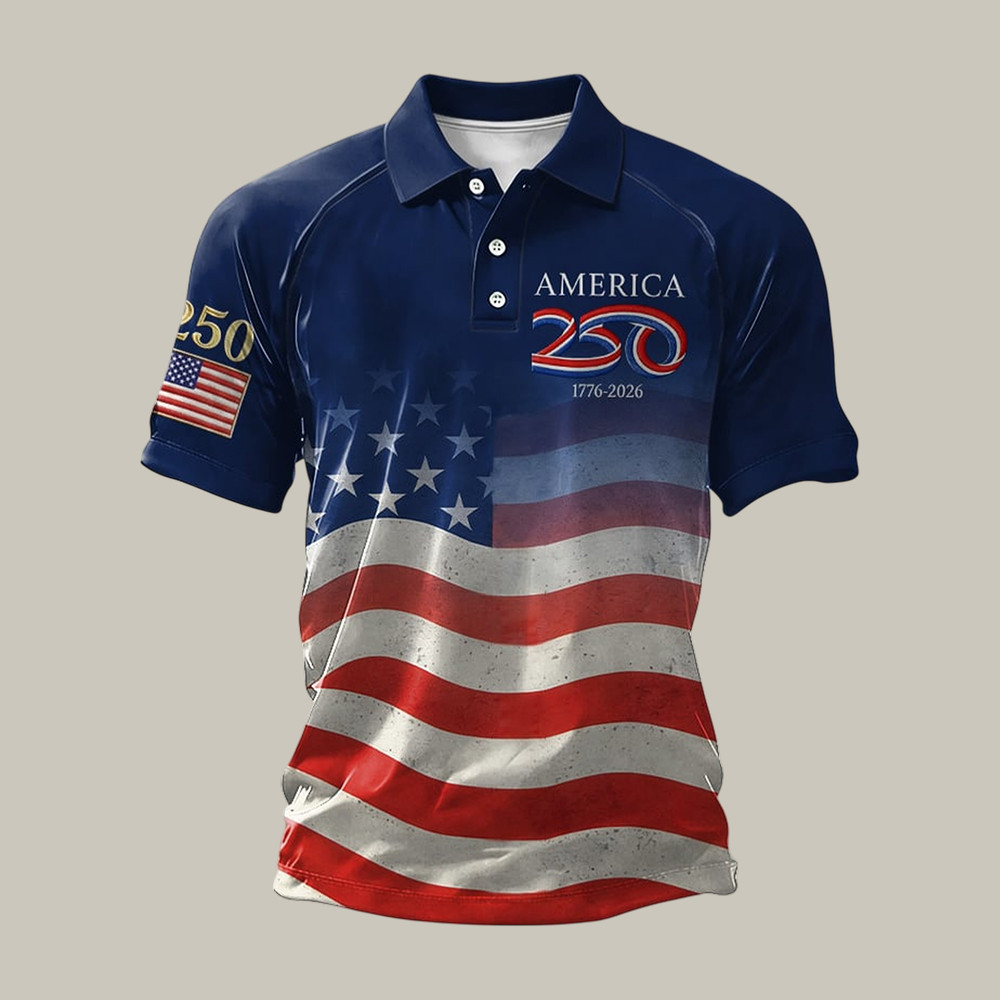America 250th Anniversary 1776 2026 Polo Shirt July 4 Outfits Patriotic Ideas For Husband