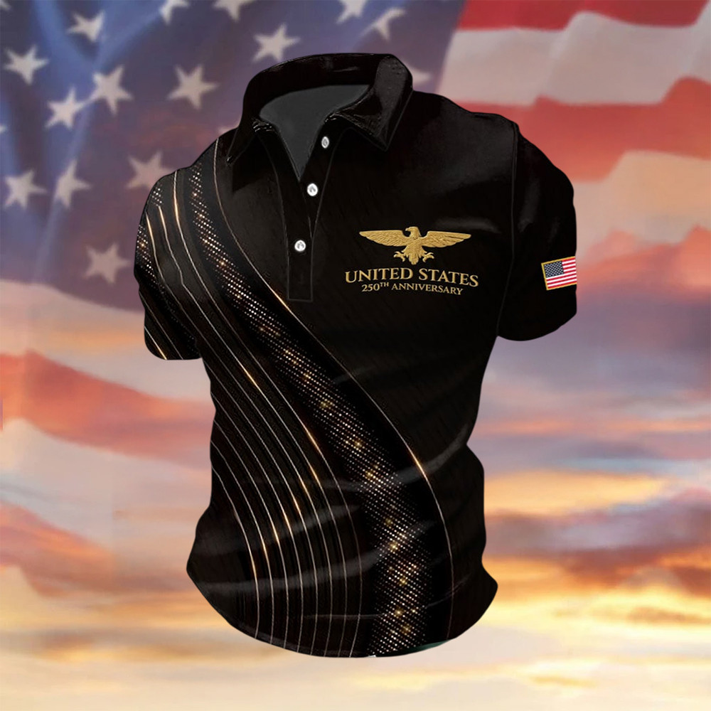 America 250th Anniversary 1776 2026 Polo Shirt July Fourth Outfit Present For Independence Day