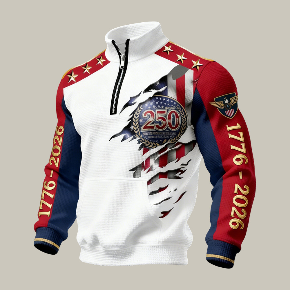 America 250th Anniversary 1776 2026 Quarter Zip Sweatshirt July 4 Clothing Gift Idea For Patriots
