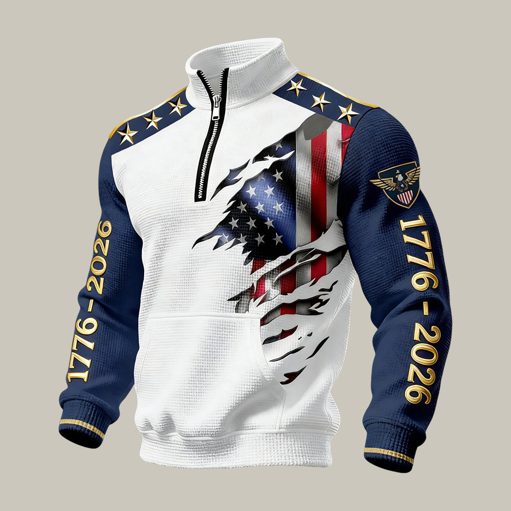 America 250th Anniversary 1776 2026 Quarter Zip Sweatshirt July 4 Clothing Line Husband Gift Idea