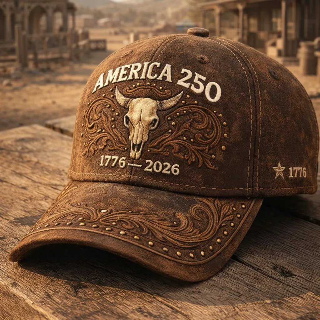 America 250th Anniversary 1776 2026 Skull Hat America's Birthday Merch Patriotic Presents