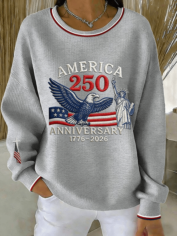 America 250th Anniversary 1776 2026 Sweatshirt Faith Cross Clothing Patriotic Gifts For Her