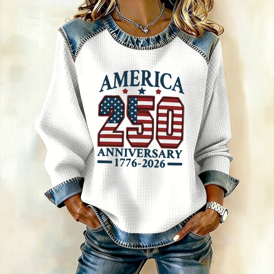 America 250th Anniversary 1776 2026 Sweatshirt Independence Day Clothing July 4 Gift