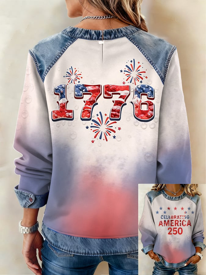America 250th Anniversary 1776 2026 Sweatshirt Patriotic Apparel Gift Ideas For Girlfriend