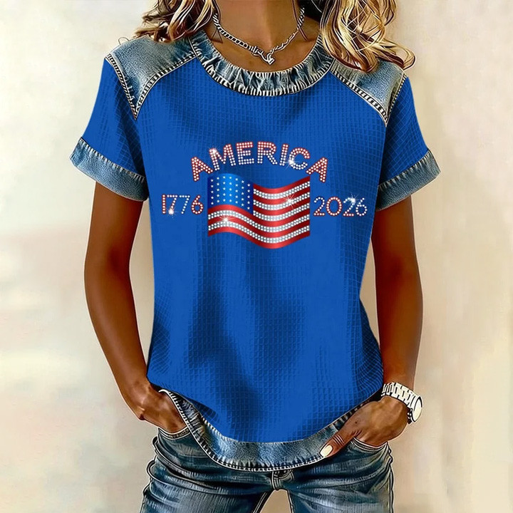 America 250th Anniversary 1776 2026 T-Shirt 250 Years Strong Apparel Patriotic Present