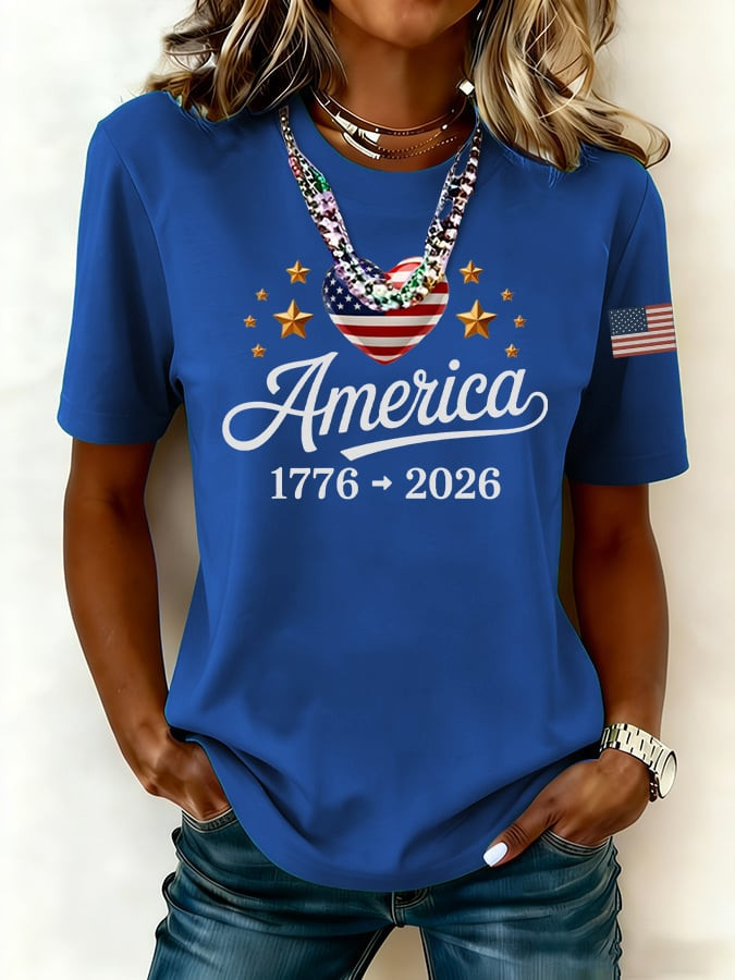 America 250th Anniversary 1776 2026 T-Shirt America's 250 Birthday Clothing Line