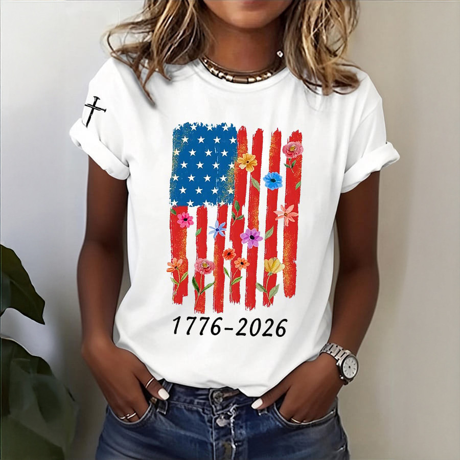 America 250th Anniversary 1776 2026 T-Shirt America's Birthday Clothes Patriotic Gift For Sister