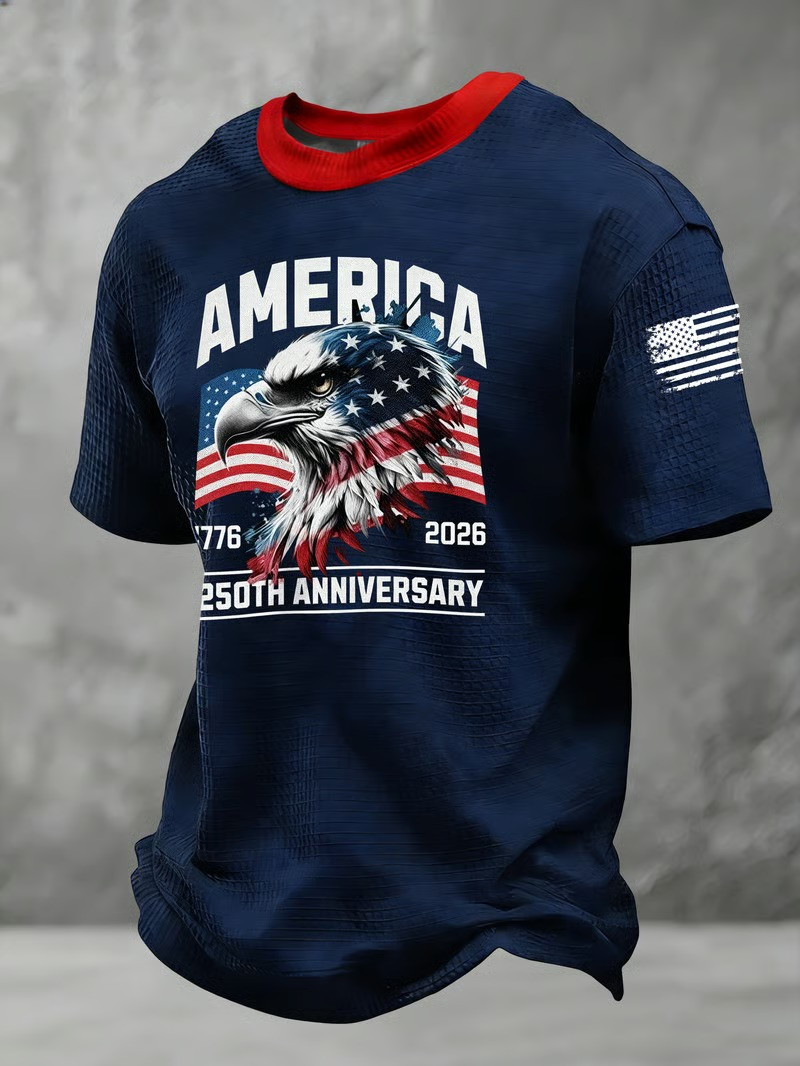 America 250th Anniversary 1776 2026 T-Shirt Eagle Patriotic Flag Tee USA Pride Best Gift For Americans
