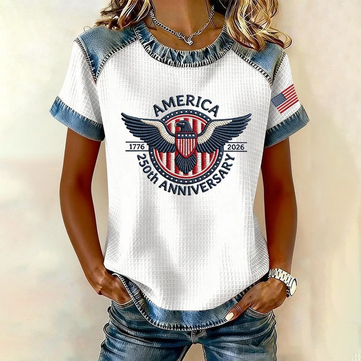 America 250th Anniversary 1776 2026 T-Shirt Independence Day 2026 Clothes America's Birthday Gift