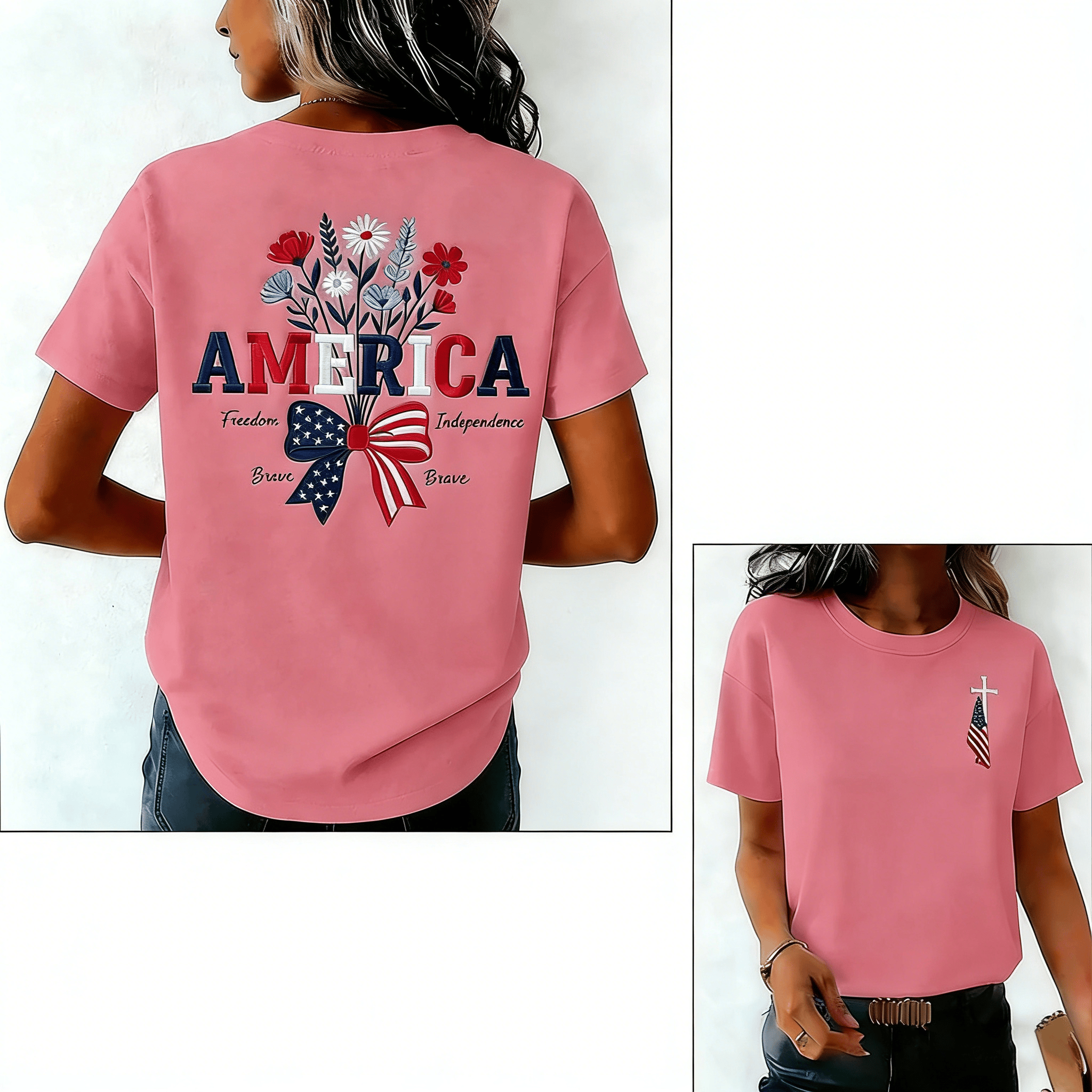 America 250th Anniversary 1776 2026 T-Shirt Independence Day Clothes Gift For Mom