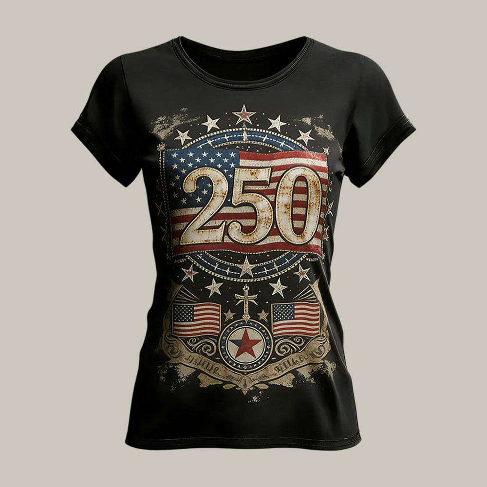 America 250th Anniversary 1776 2026 T-Shirt July 4 Clothes Independence Day 2026 Gift