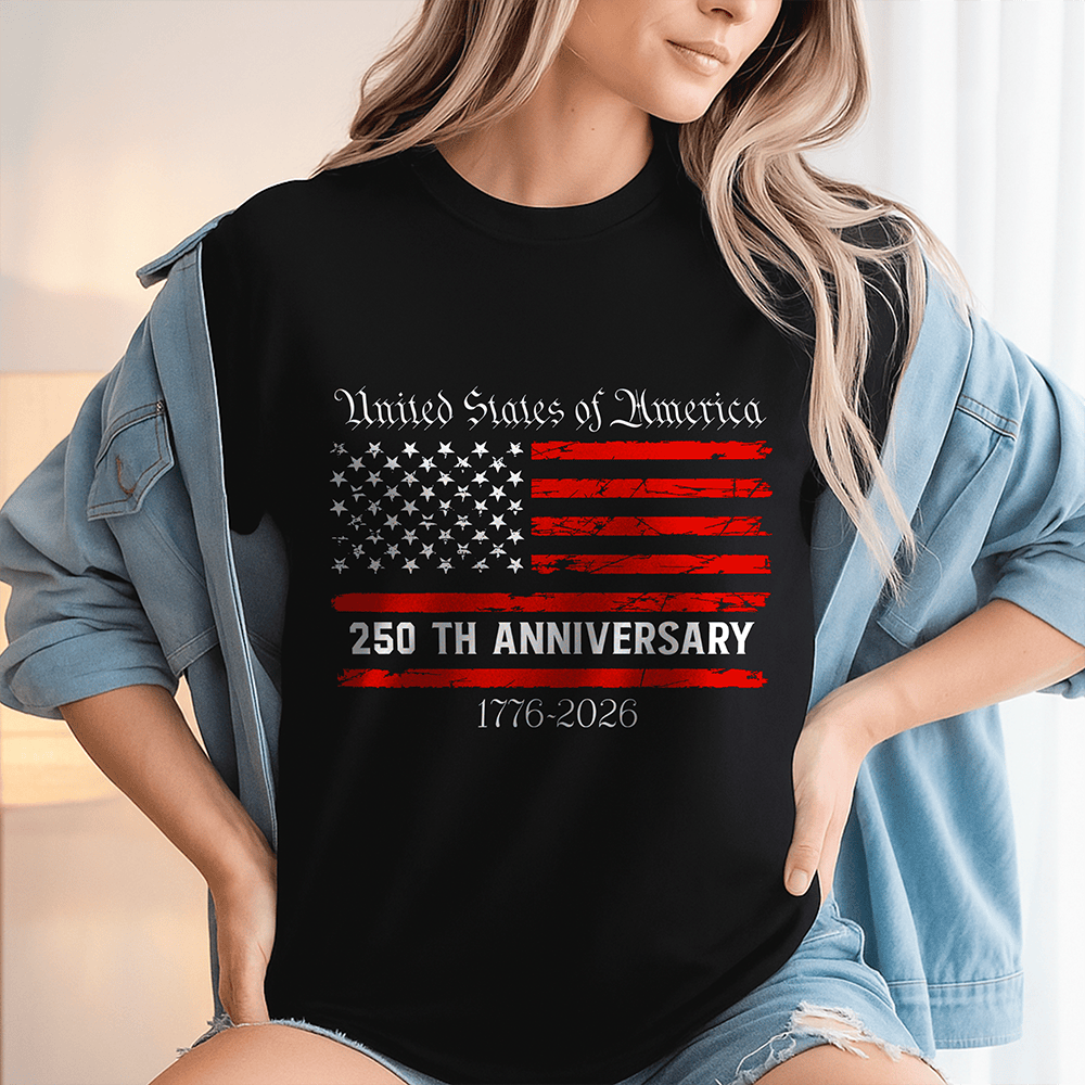 America 250th Anniversary 1776 2026 T-Shirt Semiquincentennial Clothes Gift For Wife
