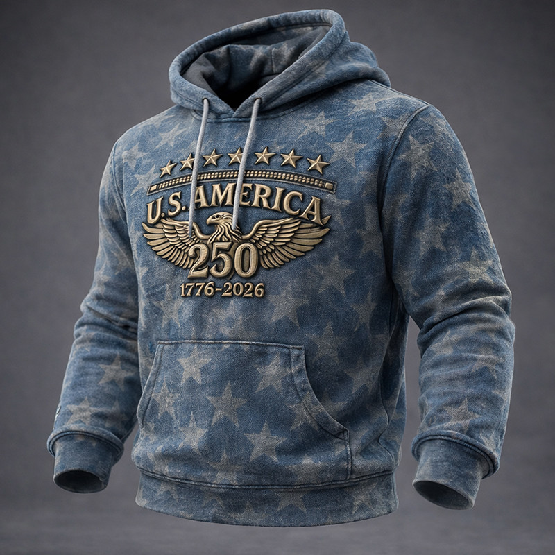 America 250th Anniversary 1776 2026 Vintage Hoodie 4th Of July Apparel Gift Ideas For Boyfriend