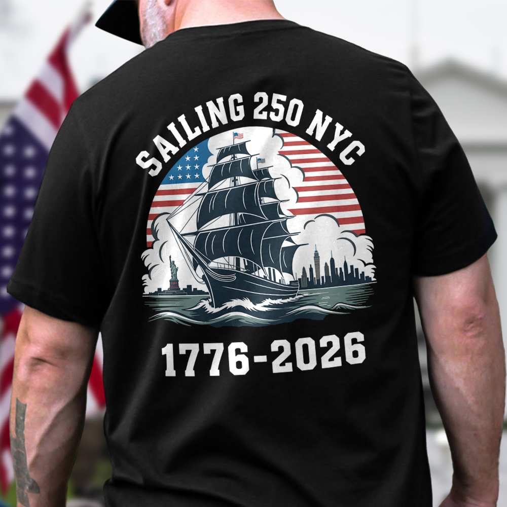 America 250th Anniversary 250 Years Nyc Usa Back Side Dark Shirt America 250 Merchandise Patriotic Fathers Day Gifts