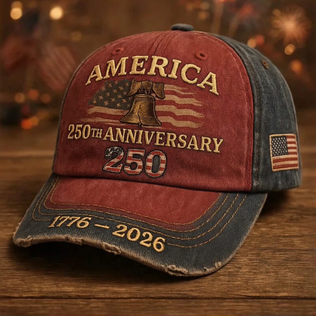 America 250th Anniversary Baseball Cap Vintage USA Flag Liberty 1776 2026 Hat Gift Ideas