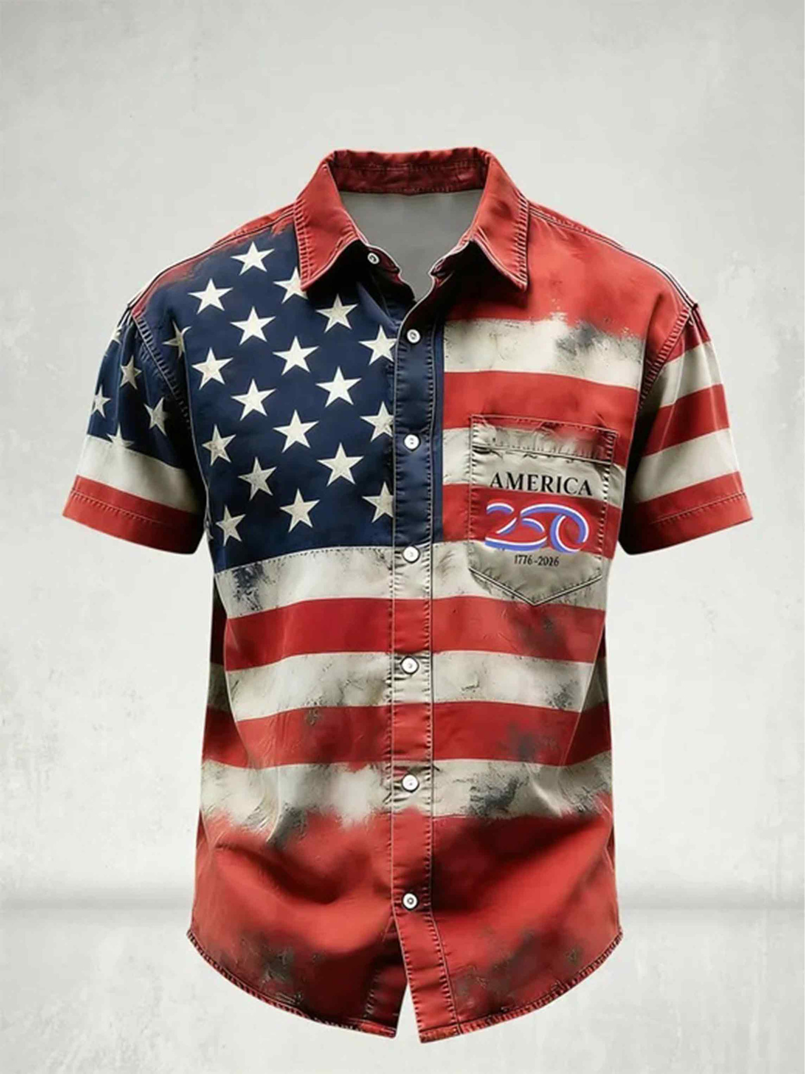 America 250th Anniversary Button Shirt Independence Day 1776 2026 Clothing Gift For Patriots