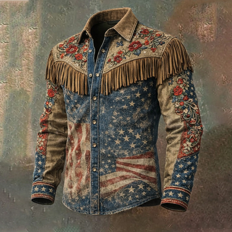 America 250th Anniversary Button Up Long Sleeve Shirt America's Birthday Clothing Patriotic Gift