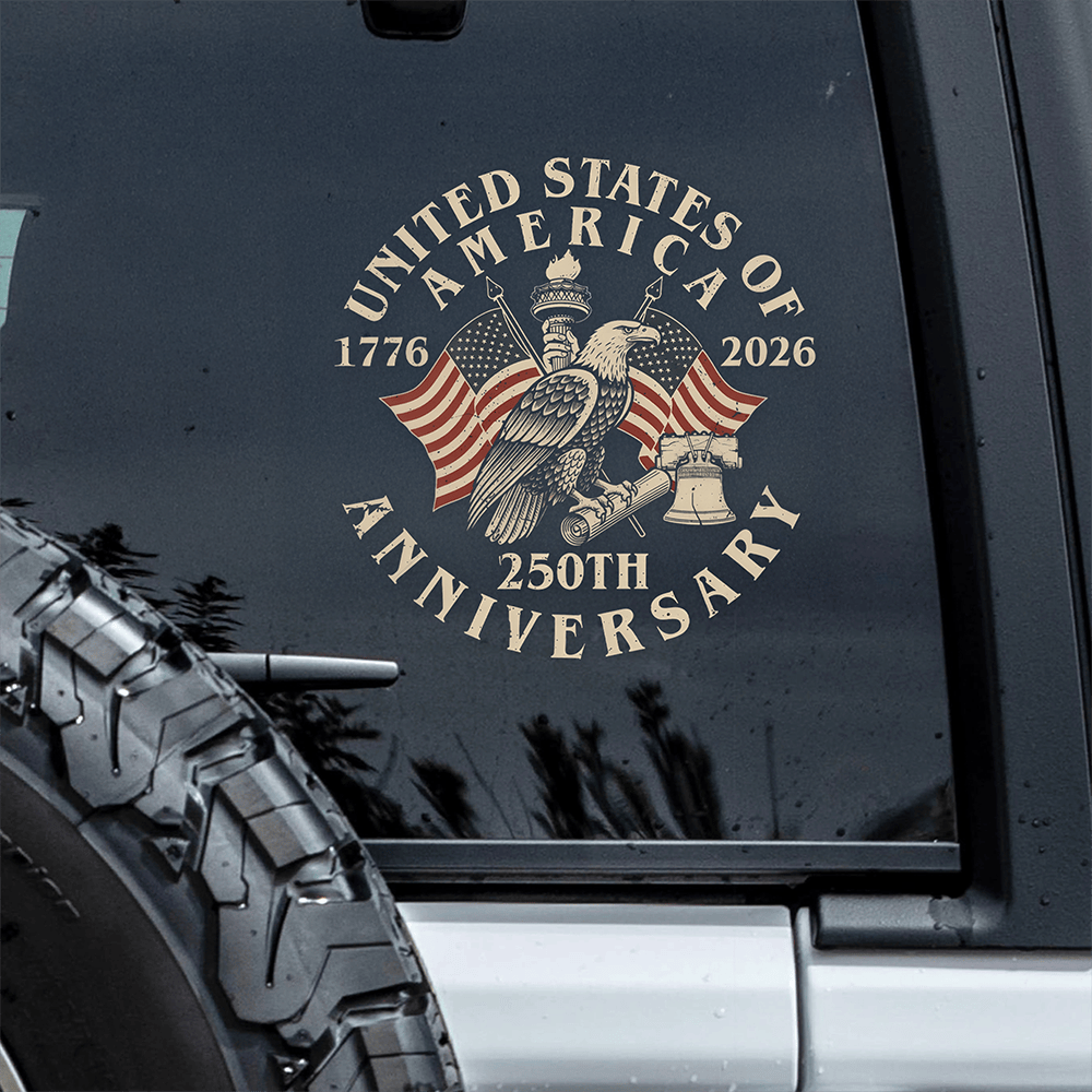 America 250th Anniversary Car Window Decal Sticker 4Th Of July Present Ideas