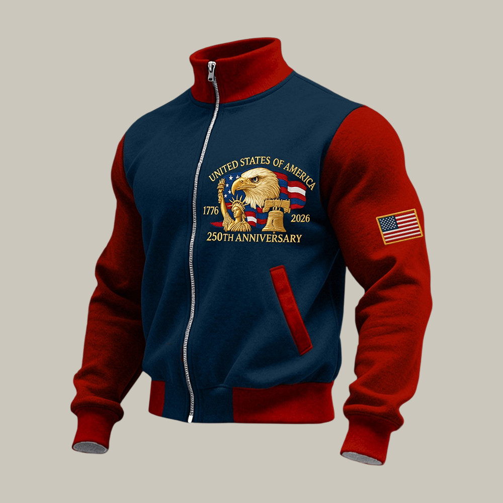 America 250th Anniversary Collar Jacket 4th Of July Outfit Ideas Present For Patriots