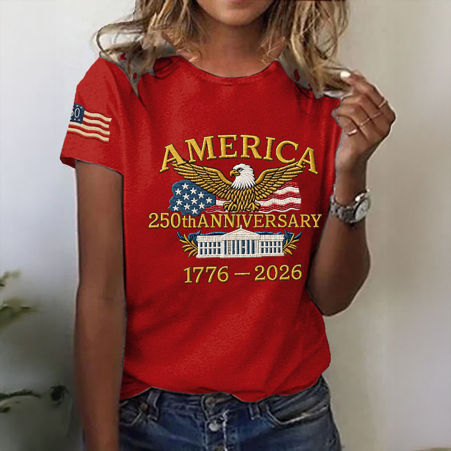 America 250th Anniversary Commemorative Eagle T-Shirt Best 4th Of July Clothes Gift Ideas