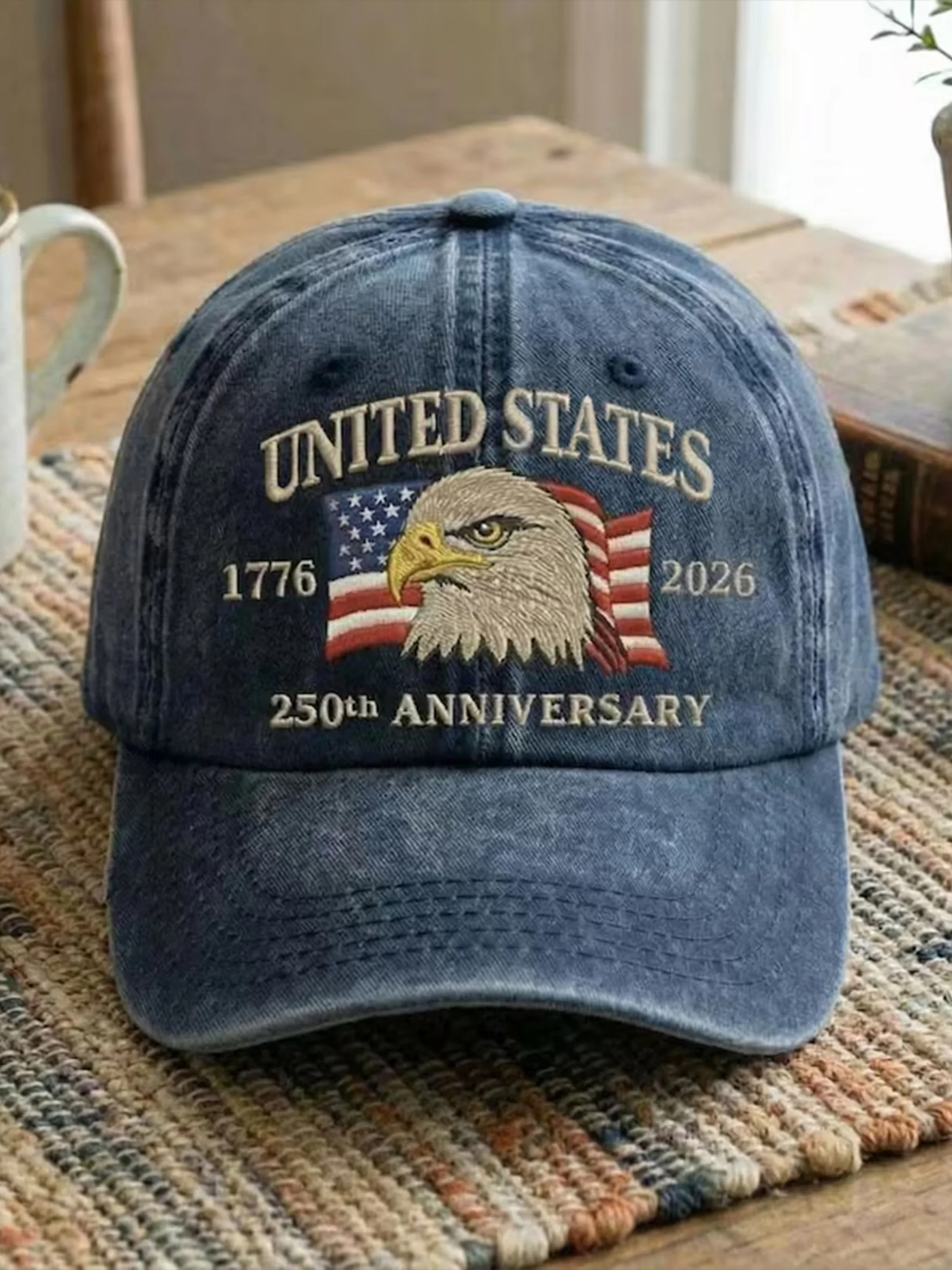America 250th Anniversary Embroidered Hat USA 250 Years Of Liberty Hat Patriotic Cap