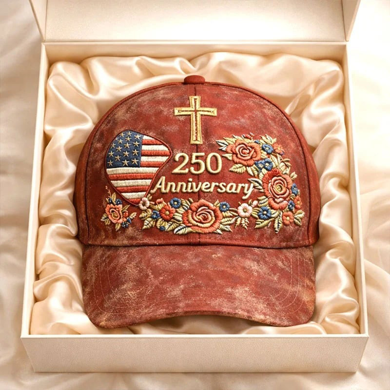 America 250th Anniversary Faith Floral Hat Independence Day 2026 Baseball Cap Patriotic Gift