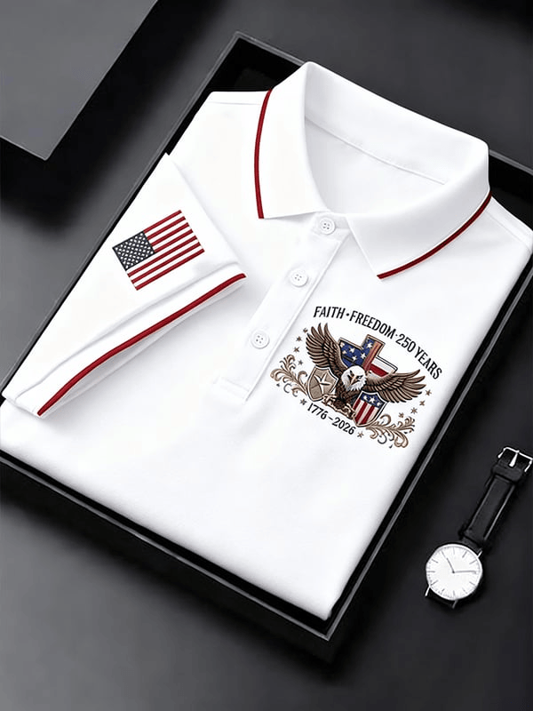 America 250th Anniversary Faith Print Polo Shirt Faith Freedom 250 Years 1776 2026 Merch America 250th Anniversary Faith Print Polo Shirt Faith Freedom 250 Years 1776 2026 Merch