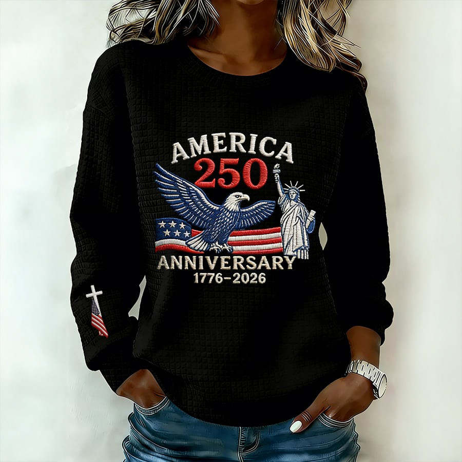 America 250th Anniversary Faith Sweatshirt America's Birthday Clohing Patriotic Gifts