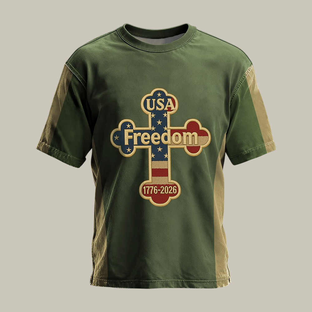 America 250th Anniversary Freedom T-Shirt July 4 Clothes Patriotic Men Gift