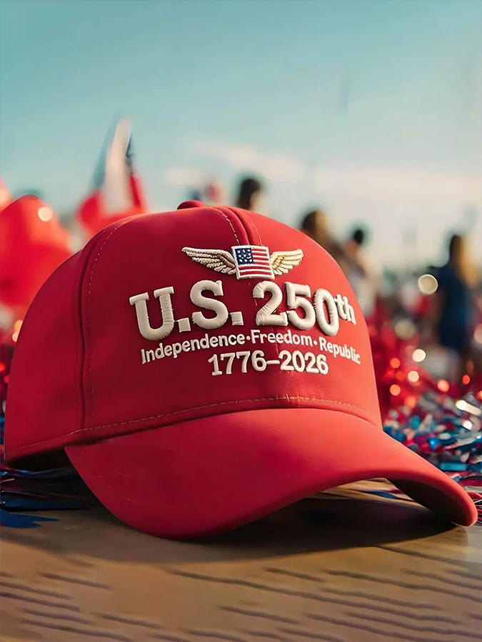 America 250th Anniversary Hat Embroidered US 250th Independence Freedom Republic 1776 2026 Hat