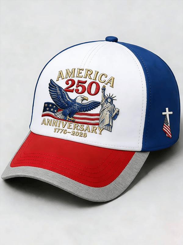 America 250th Anniversary Hat Faith Cross 1776 2026 Embroidered Cap Patriotic Gift Ideas