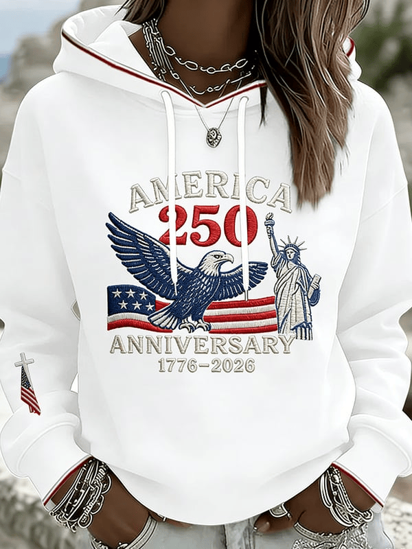 America 250th Anniversary Hoodie 1776 2026 Faith Cross Clothes Patriotic Gifts For Her America 250th Anniversary Hoodie 1776 2026 Faith Cross Clothes Patriotic Gifts For Her