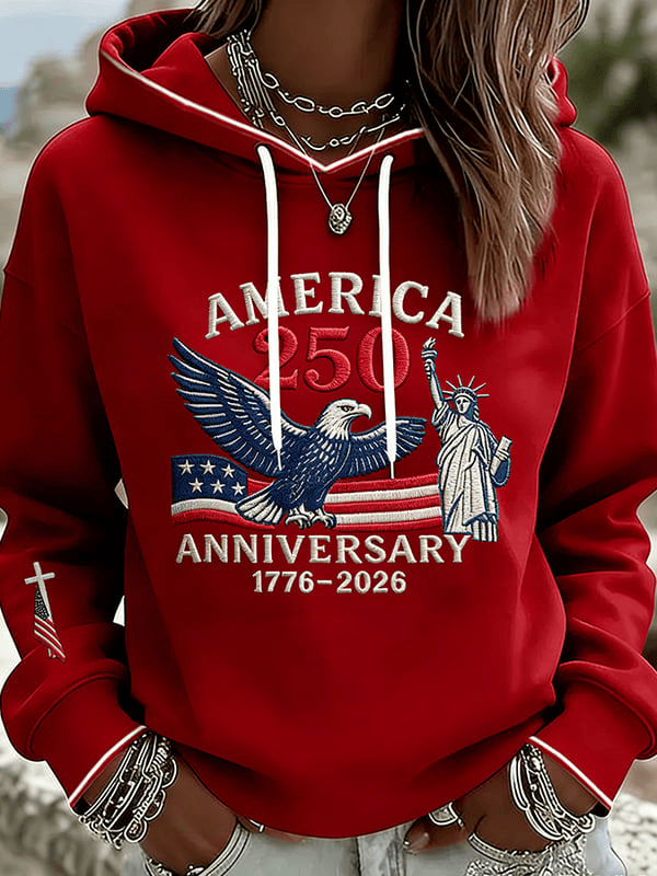 America 250th Anniversary Hoodie Faith Cross 1776 2026 Clothing Gifts For 4Th Of July