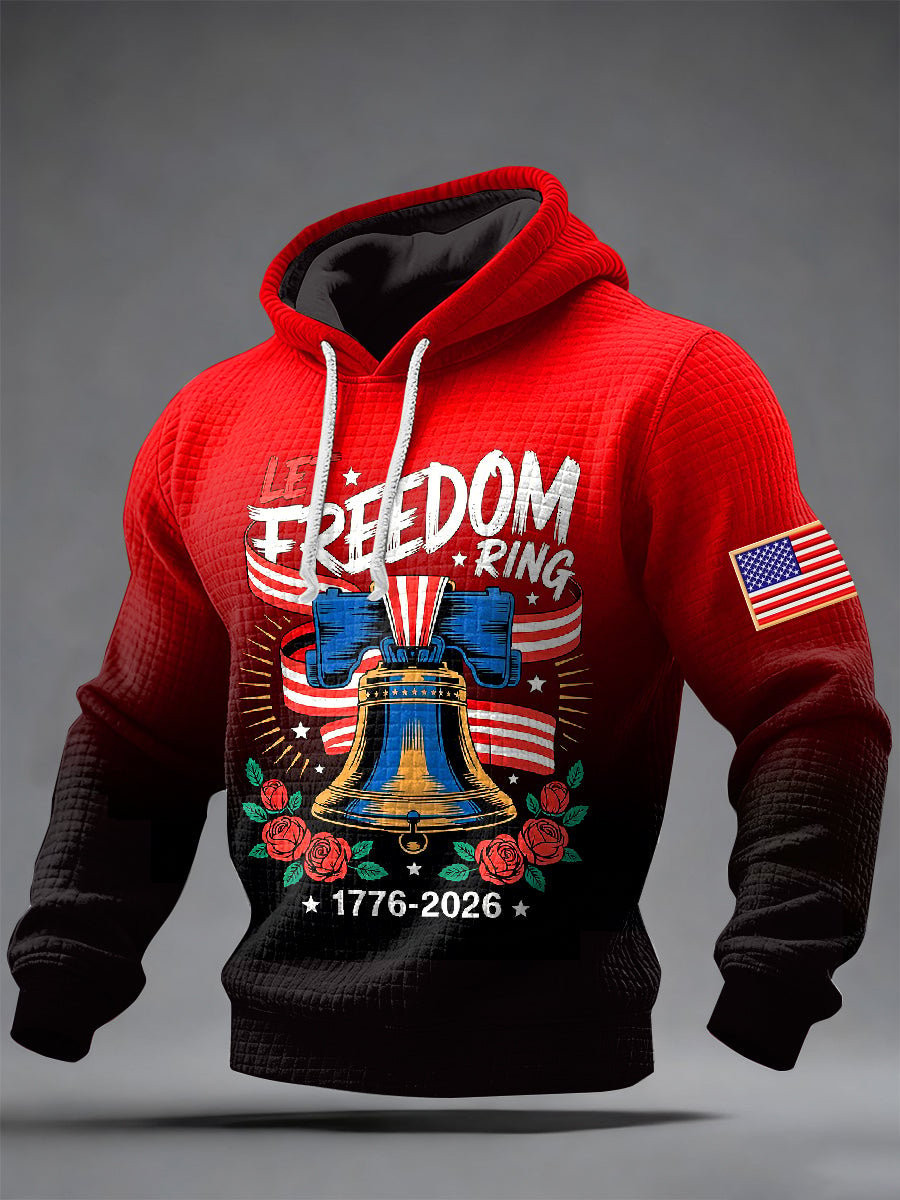 America 250th Anniversary Hoodie Let Freedom Ring Liberty Bell 1776 2026 Merch Patriotic Gifts