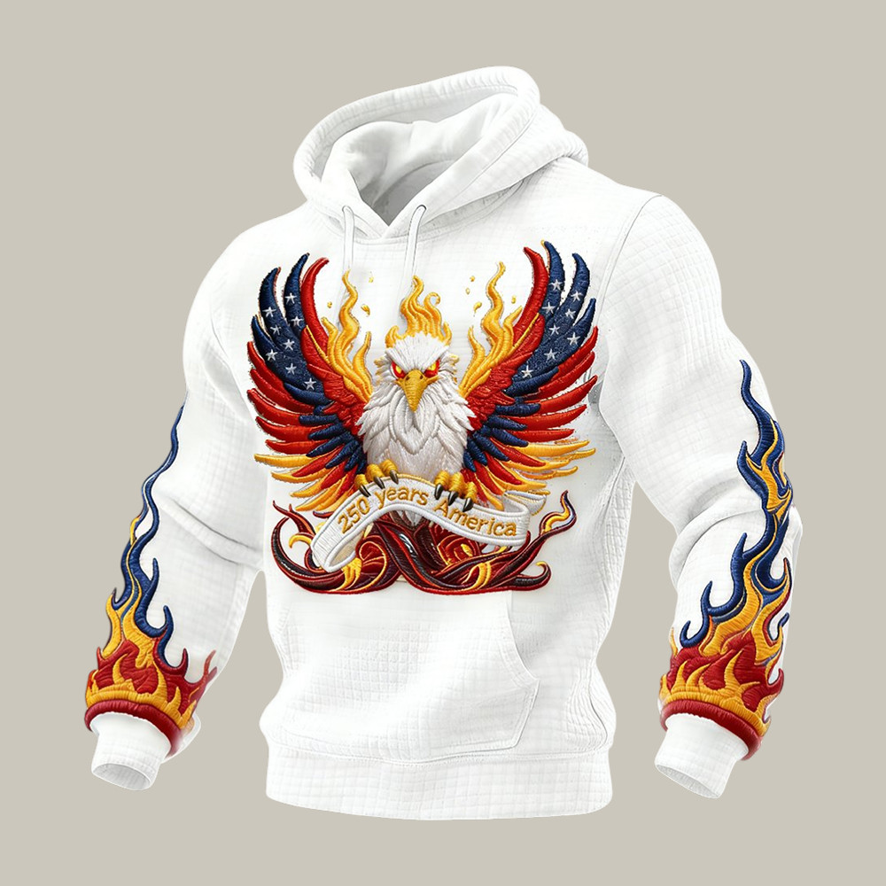 America 250th Anniversary Hoodie Patriotic Eagle 4th Of July Outfit Ideas Present For Him
