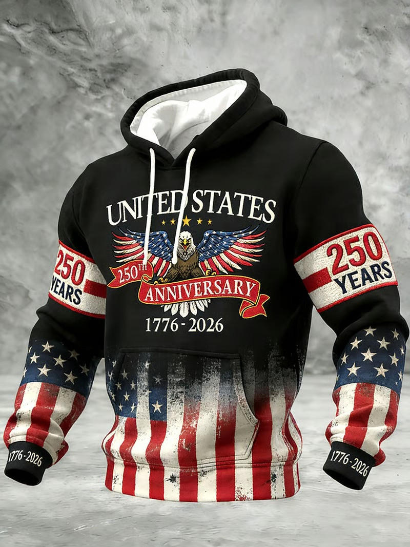 America 250Th Anniversary Hoodie Patriotic USA Flag Merch Independence Day Shirt Gift For Dad