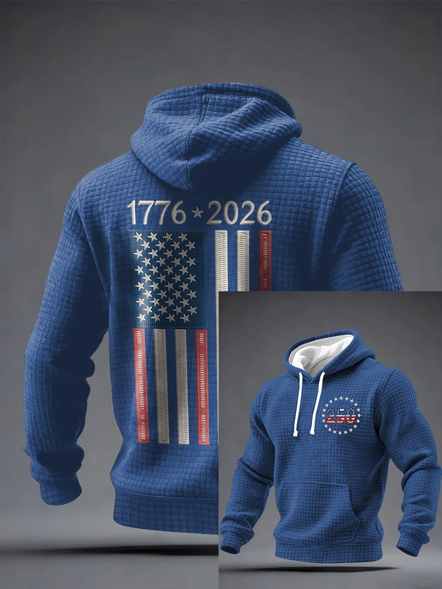 America 250th Anniversary Hoodie USA Flag 1776 2026 Hoodie Men 4Th Of July Apparel