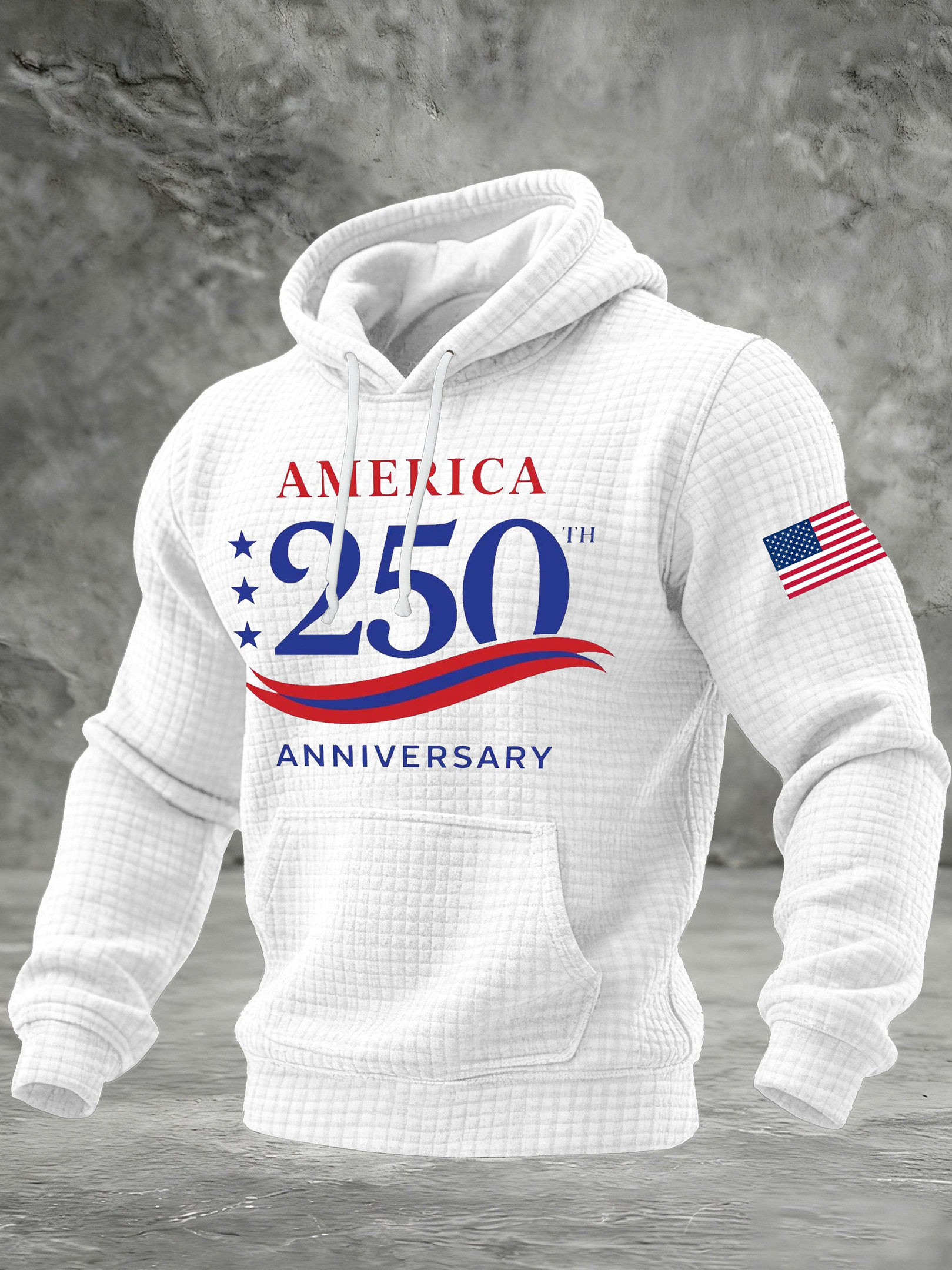 America 250th Anniversary Hoodie USA Flag Men Fourth Of July Clothes Gifts For Dad