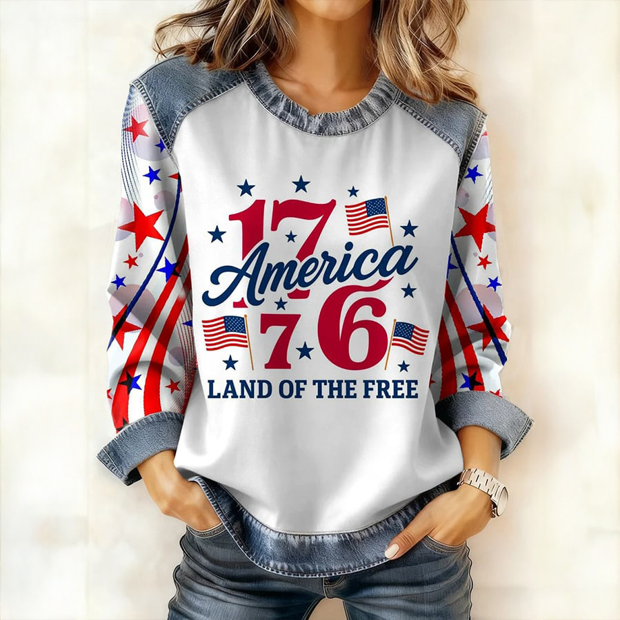 America 250th Anniversary Land Of Free 1776 Sweatshirt America's Birthday Apparel