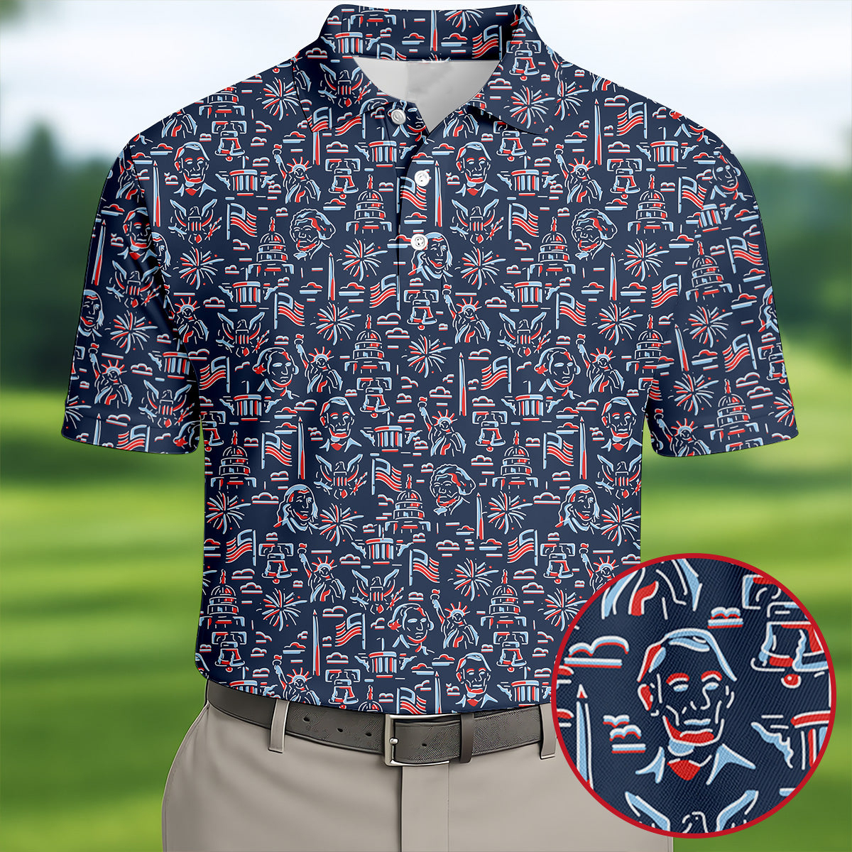 America 250Th Anniversary Polo Shirt Men's Apparel Patriotic Gifts For Men