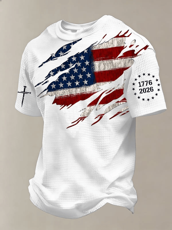 America 250th Anniversary Shirt Men's Patriotic T-Shirts 1776 2026 4Th Of July Apparel