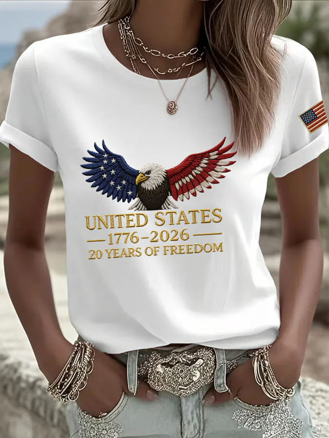 America 250th Anniversary Shirt USA 250 Years Of Freedom Patriotic T-Shirt For Women's