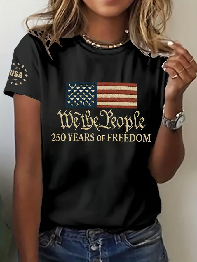 America 250th Anniversary Shirt USA 250 Years Of Freedom We The People T-Shirt Women's