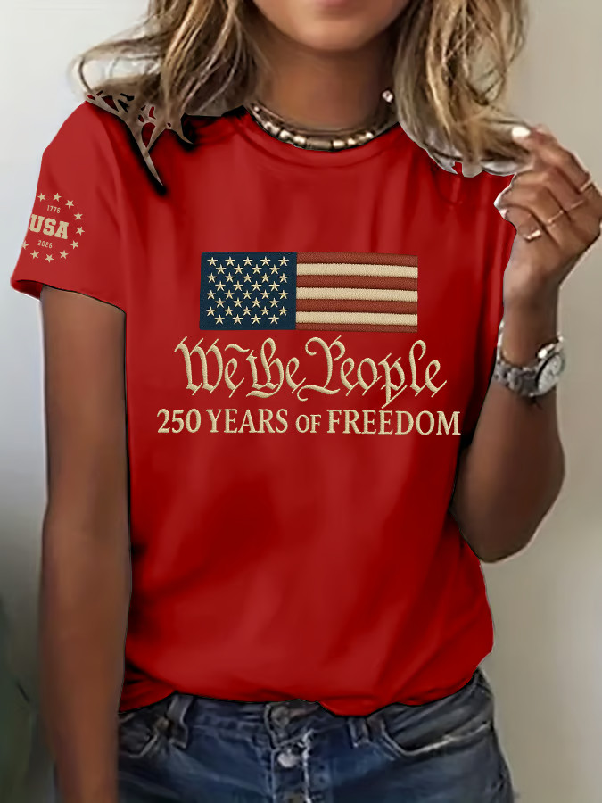 America 250th Anniversary Shirt USA 250 Years Of Freedom We The People T-Shirt Women's